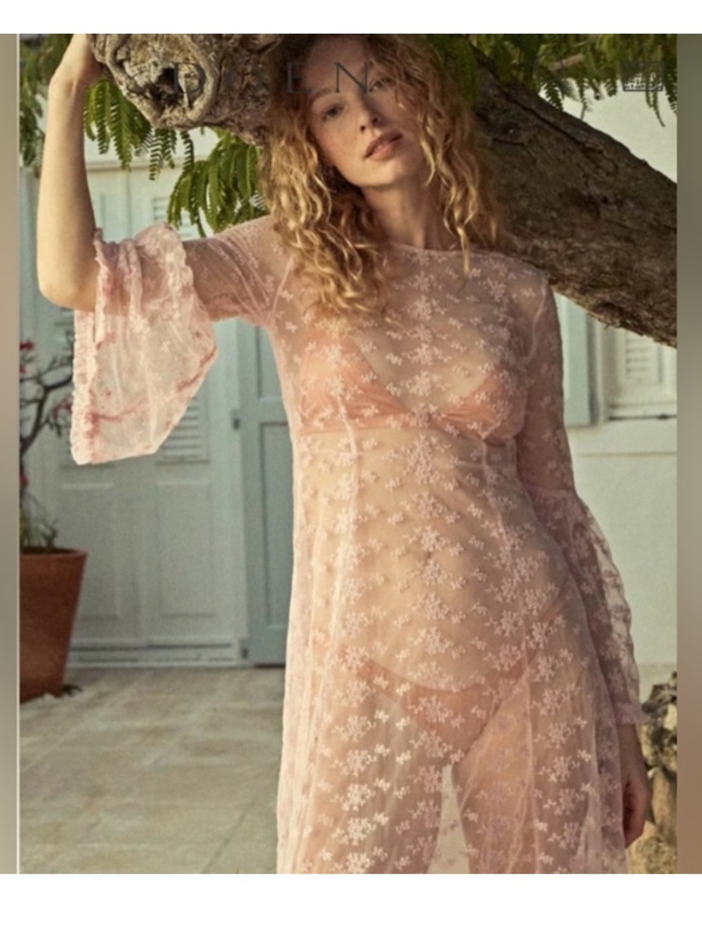 Doen adalise dress pink sheer lace - Picture 10 of 14